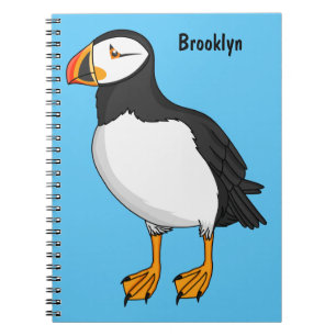 Atlantic puffin illustration notebook