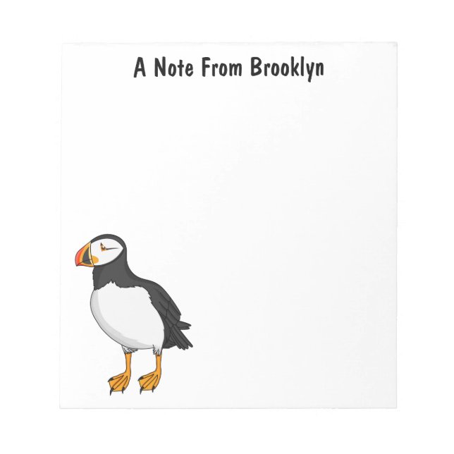 Atlantic puffin illustration notepad (Front)