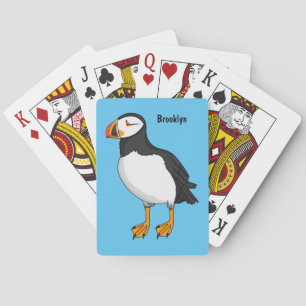 Atlantic puffin illustration playing cards