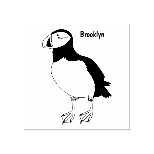 Atlantic puffin illustration  rubber stamp (Imprint)