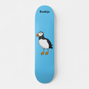 Atlantic puffin illustration skateboard