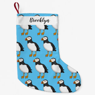 Atlantic puffin illustration  small christmas stocking