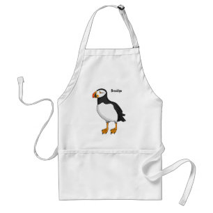 Atlantic puffin illustration standard apron