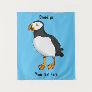 Atlantic puffin illustration  tapestry