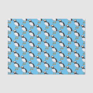 Atlantic puffin illustration tissue paper