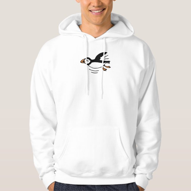Atlantic Puffin in Flight Hoodie (Front)