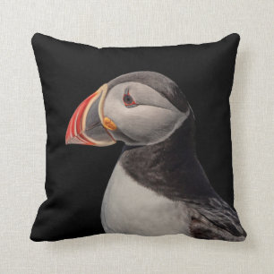Atlantic Puffin in Machias, Maine Throw Pillow