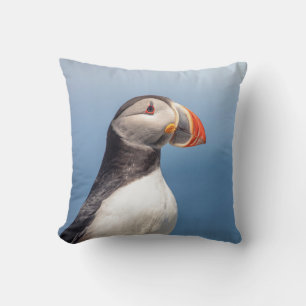 Atlantic Puffin in Machias, Maine Throw Pillow