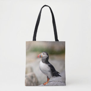 Atlantic Puffin in Machias, Maine Tote Bag