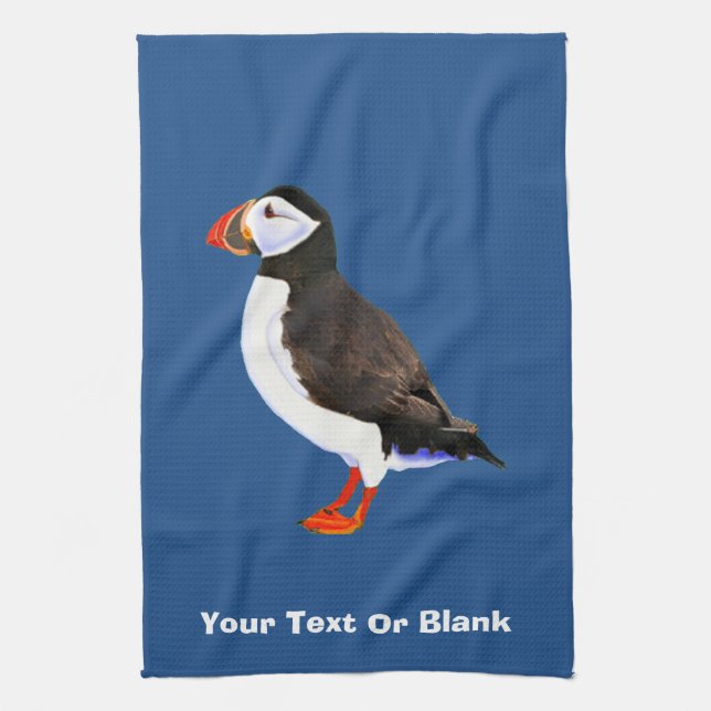 Atlantic Puffin Kitchen Towel (Vertical)