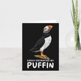 Atlantic Puffin Muffin Seabird Easily Distracted B Card