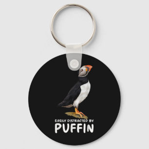 Atlantic Puffin Muffin Seabird Easily Distracted B Keychain