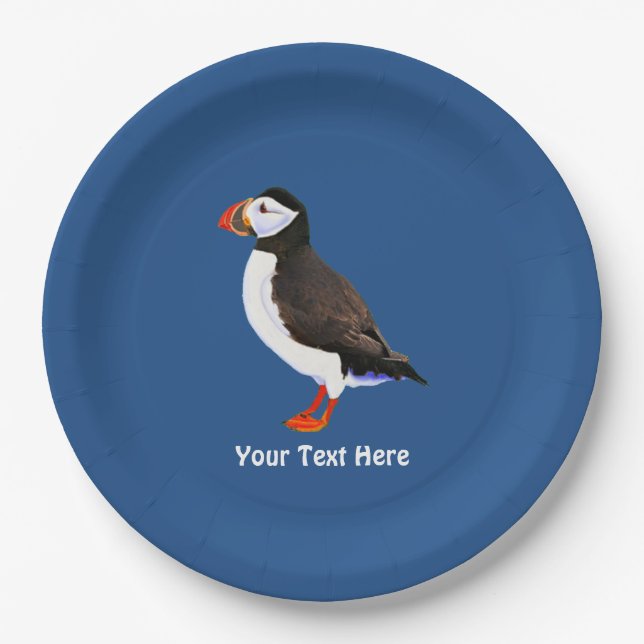 Atlantic Puffin Paper Plate (Front)
