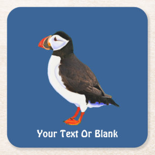 Atlantic Puffin Square Paper Coaster