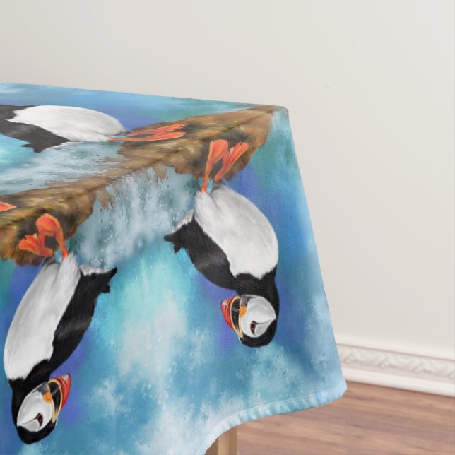 Atlantic Puffin Tablecloth (In Situ)