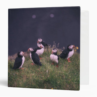Atlantic Puffins 3 Ring Binder