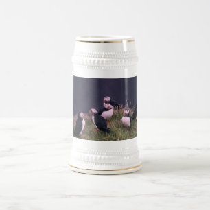 Atlantic Puffins Beer Stein
