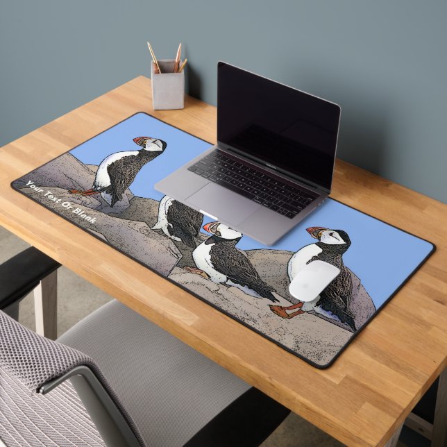 Atlantic Puffins Desk Mat (Office 2)
