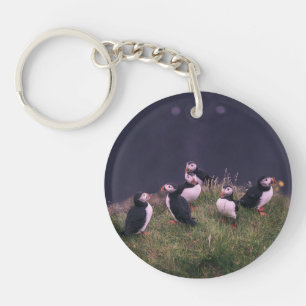 Atlantic Puffins Keychain