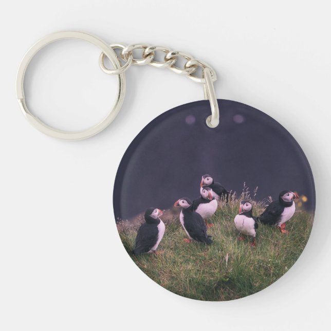 Atlantic Puffins Keychain (Front)