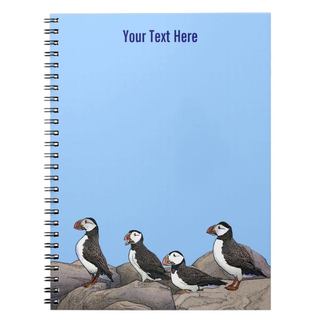 Atlantic Puffins Notebook (Front)