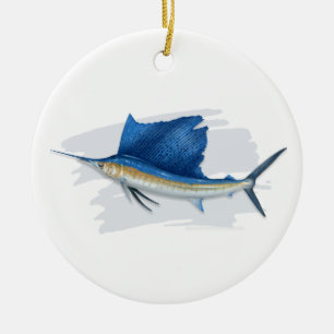 Atlantic Sailfish Ceramic Ornament