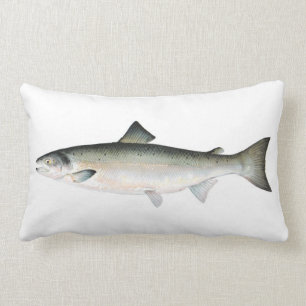 Atlantic Salmon Fish Lumbar Pillow