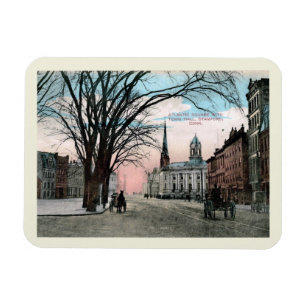 Atlantic Square, Stamford, CT Vintage Style Magnet