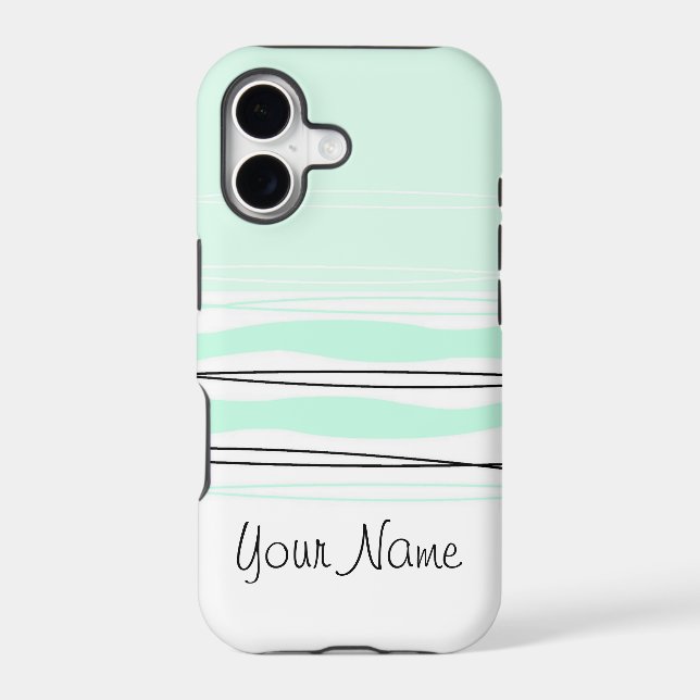 Atlantic Stripe Name Horizontal iPhone 5 case (Back)