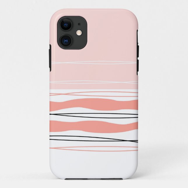 Atlantic Stripe Pink horizontal iPhone case (Back)