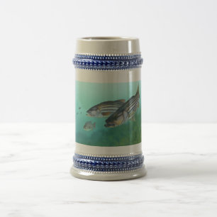 Atlantic Striped Bass Fish Morone Saxatilis Beer Stein