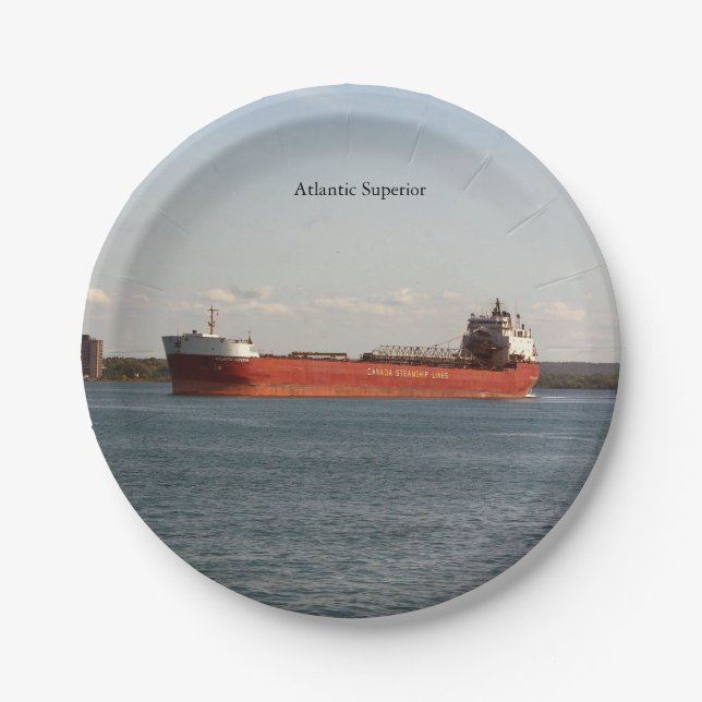 Atlantic Superior paper plate (Front)