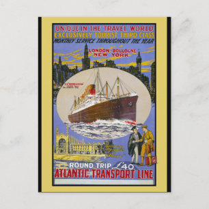 Atlantic Transport Ocean Liner Postcard
