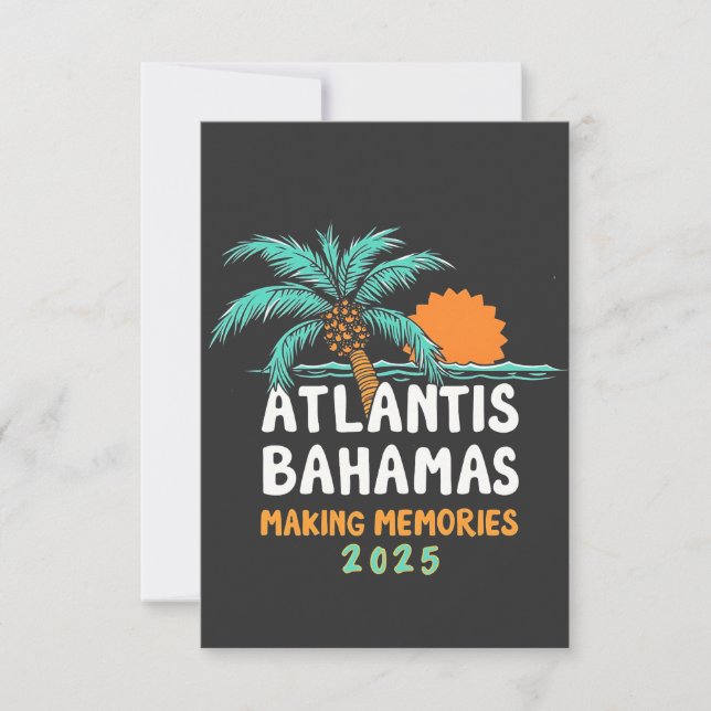 Atlantis Bahamas Making Memories 2025 Thank You Card (Front)