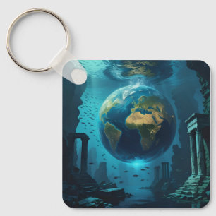 Atlantis Earth –  Underwater Ruins Keychain