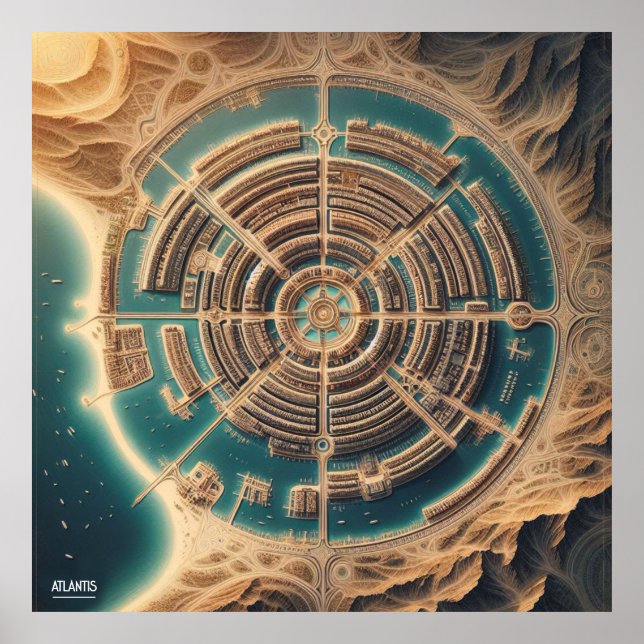 Atlantis Map Poster (Front)