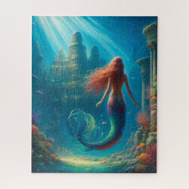 Atlantis & Mermaid  Jigsaw Puzzle (Vertical)