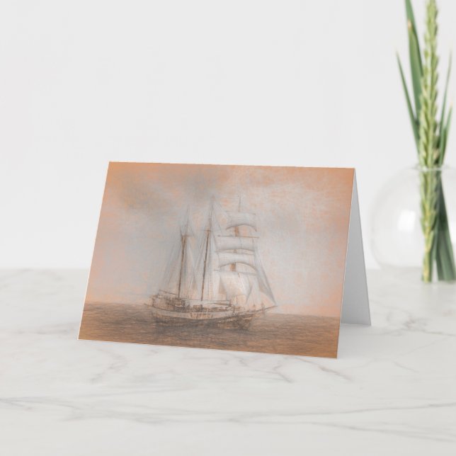 Atlantis Sailing Ship da Vinci Card (Front)