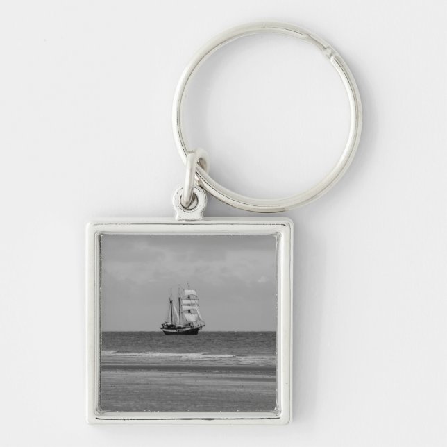 Atlantis Sailing Ship Keychain (Front)