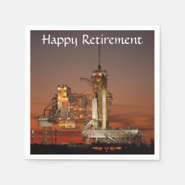 Atlantis Space Shuttle launch NASA Napkin (Front)