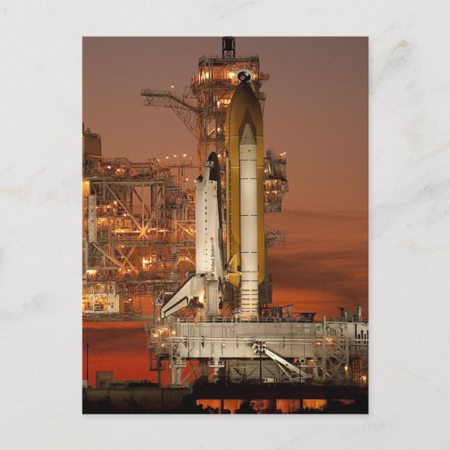 Atlantis Space Shuttle launch NASA Postcard (Front)