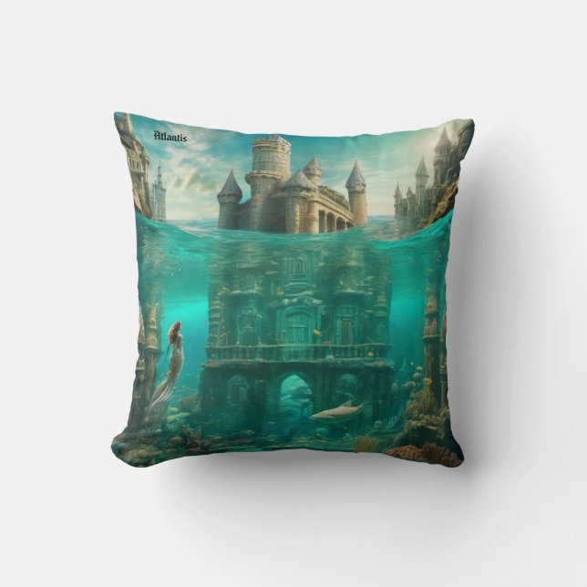 Atlantis Throw Pillow (Front)