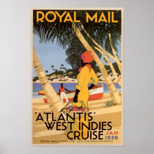 Atlantis West Indies Cruise Poster