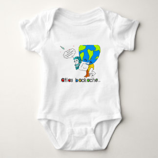 Atlas Backache-Light Background Text Baby Bodysuit