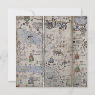 Atlas Catalan World Map 14th c. Abraham Cresques Thank You Card