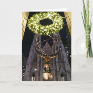 Atlas et St. Patrick's Cathedral, Noël - Carte