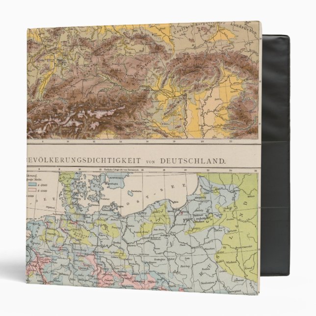 Atlas map of Central Europe Binder (Front/Inside)