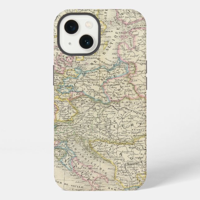Atlas Map of Europe iPhone Case (Back)