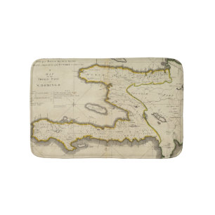 Atlas Map of Haiti Bath Mat
