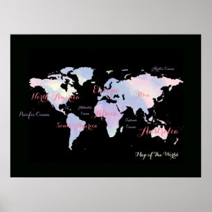 atlas . map of the world geographic poster